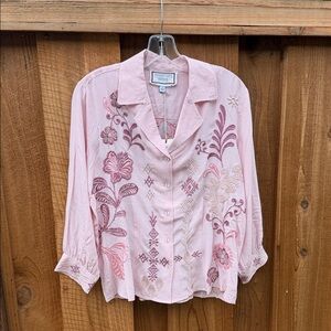 Beautiful embroidered silk blouse